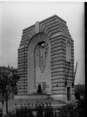 National War Memorial in Canada surrounded by trees