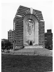 Back view of the National War Memorial in India