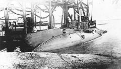 USS Shark submarine docked at Cavite Navy Yard around 1910-1911