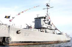 Philippine Navy ship BRP Cebu PS28 during decommissioning ceremony at Captain Salvaro Pier Naval Base Cavite