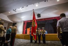 U.S. Marine Corps Forces, Pacific color guard presenting colors at First Responder Recognition Ceremony in Honolulu