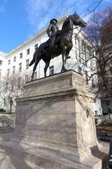 Statue of General Joseph Hooker by Daniel Chester French outside Massachusetts State House Boston