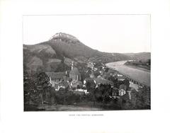 Antique globus showing Dresden and Saxon Switzerland