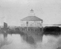 New Canal Light lighthouse at Lake Pontchartrain end of New Basin Canal New Orleans 19th century