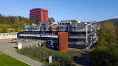 Mensa building in October 2024 with autumn foliage