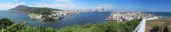 Panoramic view of Kaohsiung city skyline from the lighthouse on Cijin Island, Taiwan