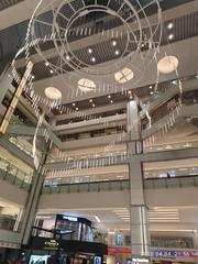 Interior view of Sha Tin New Town Plaza shopping mall ceiling with modern architectural design in Hong Kong