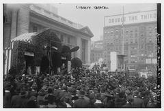 Liberty Theater facade in historical black and white photo, circa 1915-1920