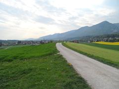 Scenic view of Oberdorf in canton of Solothurn, Switzerland with lush greenery and traditional buildings