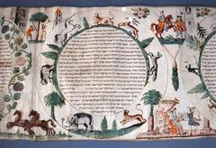 Book of Esther scroll written on parchment for Purim festival from 18th century Alsace