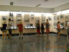 War Remnants Museum exhibition corner in Ho Chi Minh City showcasing artifacts and historical displays