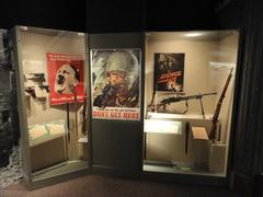 Interior view of the North Carolina Museum of History with military display in Raleigh North Carolina