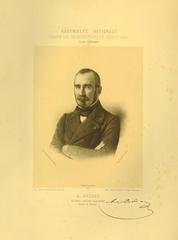 Portrait of French deputy Marie Alphonse Bedeau in 1848, half-length, arms folded, slightly turned left, looking forward