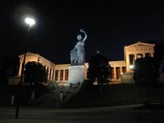 Bavaria statue and Ruhmeshalle in Munich at Schwanthalerhöhe, Westend district