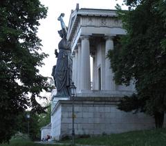 Bavaria statue and Ruhmeshalle in Munich at Theresienwiese, Schwanthalerhöhe district