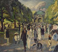 Painting of the Munich Court Garden in 1911 by Albert Weisgerber