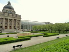Hofgarten with Bavarian State Chancellery building in Munich Germany