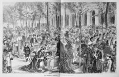 Original drawing of Munich Court Garden by W. Grögler 1882