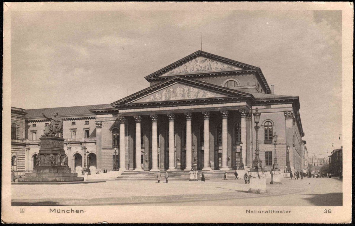View of Nationaltheater in Munich with historic architecture