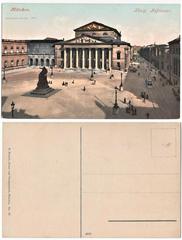 Historic photo of the Royal Court Theater in Munich from 1907