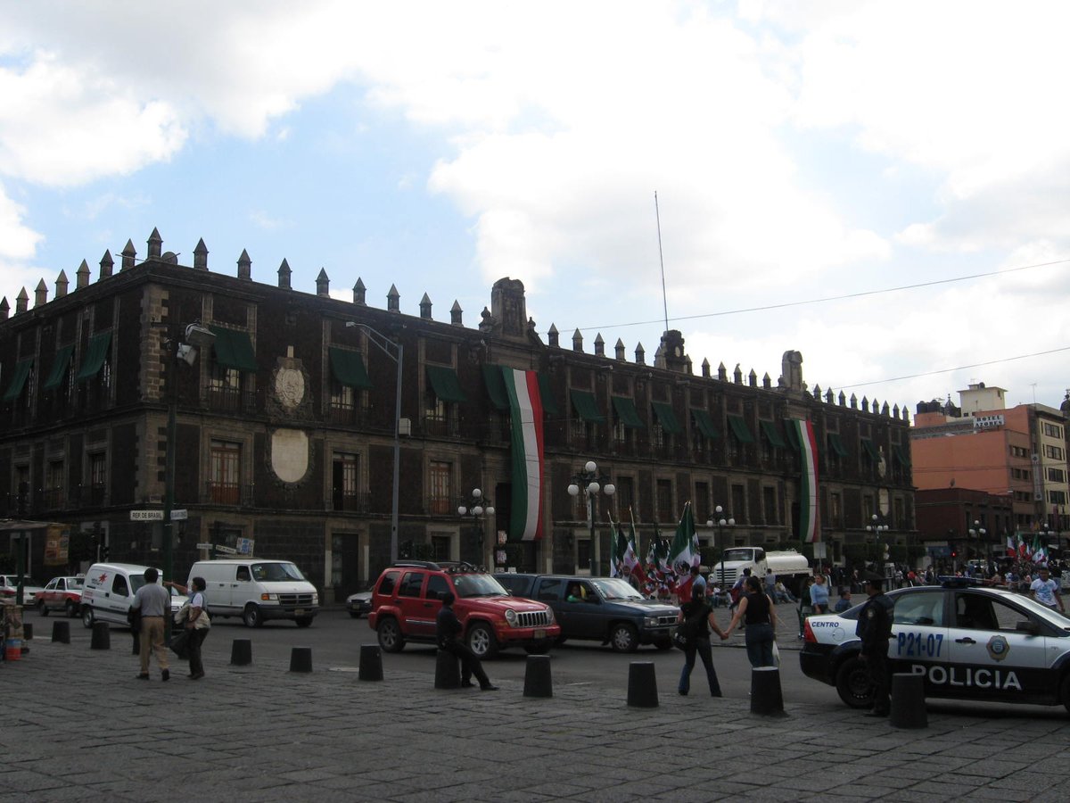 Antigua Aduana building on Republica de Brasil street near Plaza Santo Domingo in Mexico City