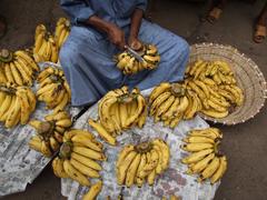 Iftar items including bananas and other fruits displayed for sale in Puran Dhaka