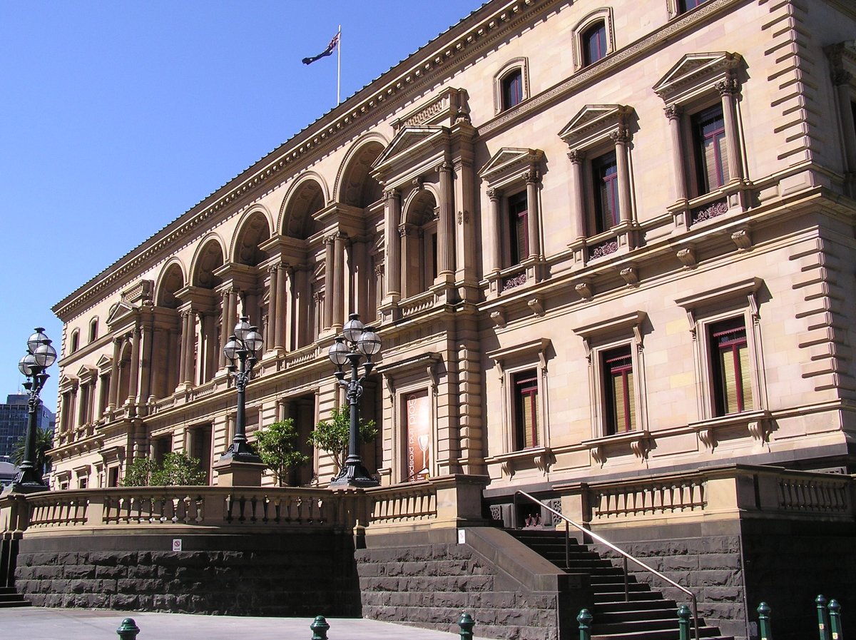 Old Treasure House building in Melbourne with classical architecture