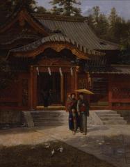 Portrait of Harada Naojirō in traditional Japanese attire