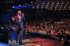 U.S. Air Force Master Sgt. Aaron Miles singing classic holiday songs during 2008 Holiday Notes from Home concert at Grand Ole Opry