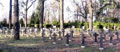 Graves of German soldiers from World War I in Osobowicki Cemetery, Wrocław, Poland
