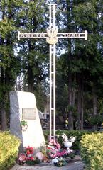 Remembrance cross at Osobowicki Cemetery in Wrocław, Poland commemorating the Katyń Massacre