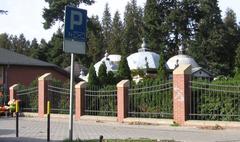 View of Osobowicki Cemetery with cupolas of Gypsy-kings families vaults in Wrocław, Poland