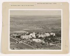 Historic black and white photo of Texas landscape featuring San Angelo through San Antonio