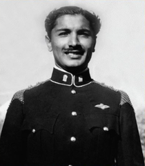 Second Lieutenant Asghar Khan in Calvary Blue Patrol Dress after commissioning