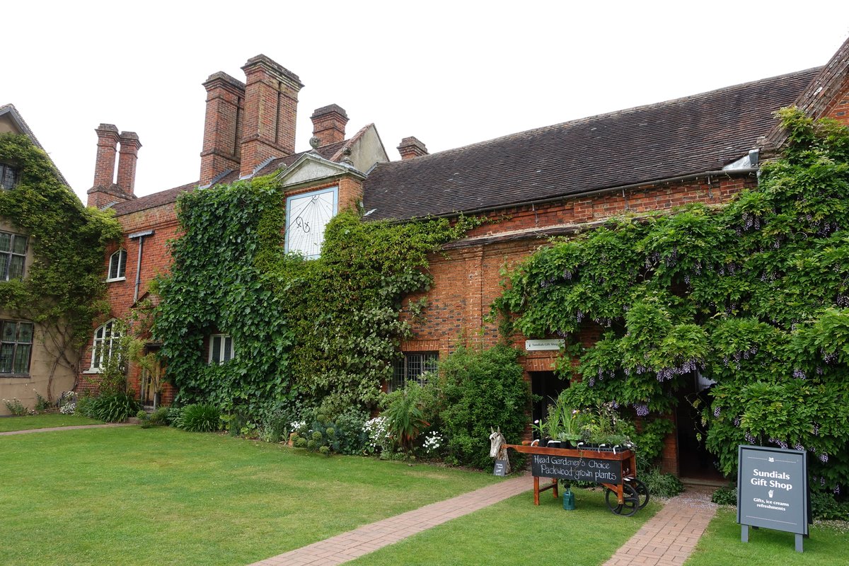 North wing of Packwood House in Warwickshire, England, showing historic architecture with stone walls and many windows