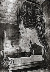 Luxurious bedroom interior of Luis Cousino in Cousino Palace, Santiago