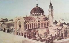 Original architectural project of Panteón de Hombres Ilustres and bell tower at Real Basílica de Nuestra Señora de Atocha in Madrid