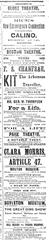 Advertisement poster featuring Boston theaters and museums from 1880