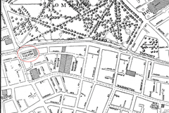 Detail of 1911 Tremont Theatre map in Boston