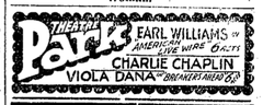 1918 Park Theatre advertisement in Boston Massachusetts USA