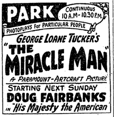 1919 advertisement for Park Theatre in Boston Massachusetts USA featuring event details