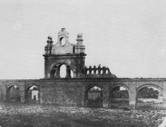 Historic walls of the Paseo de Aguas along the Rímac river in Lima, Peru