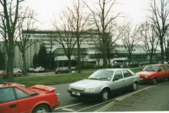 Exterior view of BBC Pebble Mill Studios building in Birmingham in 1992