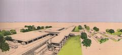 Historical architectural project drawing of Aricanduva station (now Penha) in São Paulo from 1976