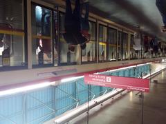 Train platform at Penha station with shelter and signage