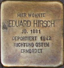 Stolperstein Dedicated To Eduard Hirsch