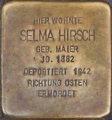 Stolperstein Dedicated To Selma Hirsch