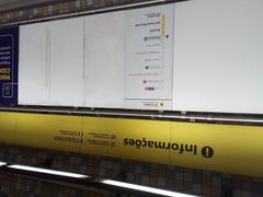 Platform panel at Pinheiros Station on the Yellow Line 4 of São Paulo Metro