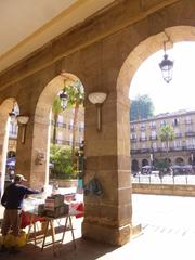 Plaza Nueva in Bilbao with historic architecture and outdoor cafes