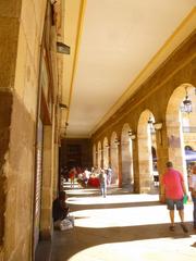 Plaza Nueva in Bilbao with historic buildings and stone archways